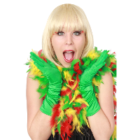 Carnaval verkleed boa   rood/geel/groen   Limburg/maastricht   180 cm   Feest boa