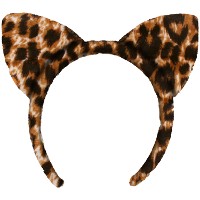 Carnaval verkleed diadeem met grote panter oren   voor dames   foute/panter party