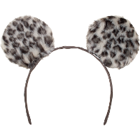 Carnaval verkleed diadeem met grote pluis panter oren   voor dames   foute/panter party