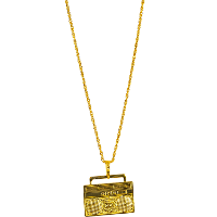 Carnaval verkleed ghettoblaster/radio ketting/sieraad   goud   kunststof   pooier/gangster
