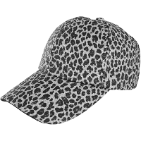 Carnaval verkleed pet   panterprint   zilver   foute /panterparty   luipaardprint