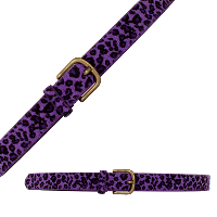 Carnaval verkleed riem   luipaard /panterprint   paars   Dames   gouden gesp