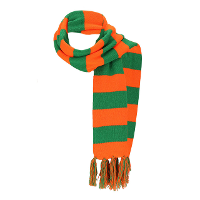 Carnaval verkleed sjaal   oranje/groen   Tilburg   160 cm   Feest sjaal