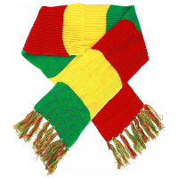 Carnaval verkleed sjaal   rood/geel/groen   Limburg/Maastricht   180 cm   Feest sjaal