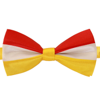 Carnaval verkleed strikje   Oeteldonk   rood/geel/wit   Den Bosch   clipsluiting