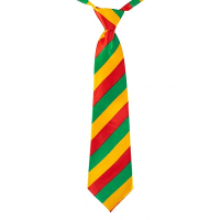 Carnaval verkleed stropdas Limburg   gestreept   rood/geel/groen   40 cm   volwassenen
