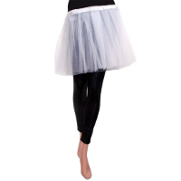 Carnaval verkleedkleding rokje   Tule stof   voor meisjes   wit   one size   ballerina