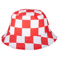 Carnaval vissershoedje Brabant   zonnehoedje   rood/wit   voor volwassenen