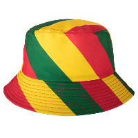 Carnaval vissershoedje Limburg   zonnehoedje   geel/groen/rood   voor volwassenen