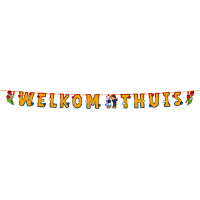 PartyXplosion letterslinger welkom thuis   vlaggenlijn   3 meter   papier   thema holland