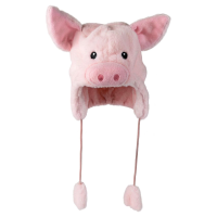 Varken verkleedmuts   polyester/fleece   roze   volwassenen   Carnaval