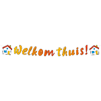 PartyXplosion Welkom Thuis letter banner   250 cm   papier   Feestelijke Gevelversiering