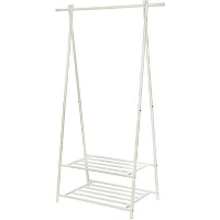 Bobbel Home kledingrek kapstok met 2 schoenplanken Wit
