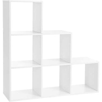 Parya Home Boekenkast  6 vakken traprek   97,5 x 97,5 x 29 cm