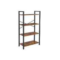Parya Home Boekenkast met 4 niveaus, opbergrek, hoogte 120 cm