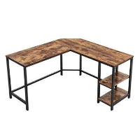 Parya Home   Hoekbureau   138 x 50 x 75 cm   Metaal   Bruin