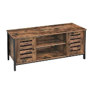 Parya Home   Houten Televisietafel   2 kasten en 2 legplanken   Donkerbruin