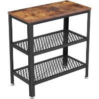 Parya Home   Kleine Houten Bijzettafel   Bruin & Zwart