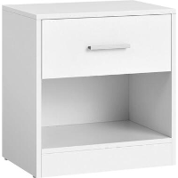 Parya Home Nachtkastje, bijzettafel met lade, klassiek wit