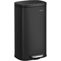 Parya Home Prullenbak voor keuken met pedaal en softclose, zwart
