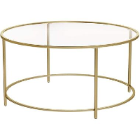 Parya Home   Ronde Salontafel   Metalen Frame   Koffietafel   Goud