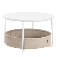Parya Home ronde salontafel, tafel met opbergruimte, bijzettafel