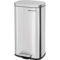 Parya home RVS Pedaalemmer   30 liter   Rechthoekig