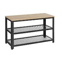 Parya Home   Shoenenrek   Hout & Metaal   Zwart