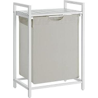 Parya Home Wasmand met plank, verwijderbaar, metalen frame, 65L