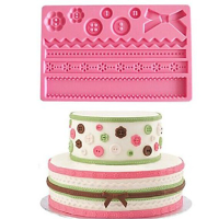 Pastry Cake Fondant Decorating Silicone Flower Bowknot Mold Mould Embossing Pad