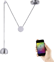 Paul Neuhaus QÂ® LED hanglamp Q ADAM LED vast ingebouwd 10 W RGBW