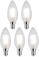 Paulmann 29096 LED lamp Energielabel F (A   G) E14 Kaars 4.8 W Neutraalwit (Ø x h) 35 mm x 98 mm 5 stuk(s)