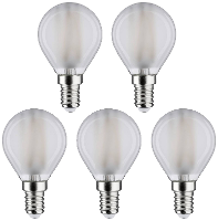 Paulmann 29098 LED lamp Energielabel F (A   G) E14 Kogel 4.8 W Neutraalwit (Ø x h) 45 mm x 78 mm 5 stuk(s)