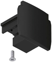 Paulmann 91384 ProRail3 Endcap 230V kabelsysteemcomponenten Eindstuk ProRail3 Zwart