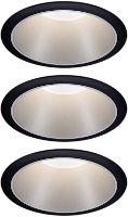 Paulmann 93408 Cole Coin Inbouwlamp Set van 3 stuks LED LED 18 W Zwart, Zilver