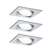 Paulmann 93456 Nova Inbouwlamp Set van 3 stuks LED LED 18 W Aluminium (gedraaid)