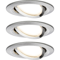 Paulmann 93483 Nova Inbouwlamp Set van 3 stuks LED LED 6 W IJzer (geborsteld)