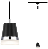 Paulmann Cone 230V railsysteem lamp, Hanglamp URail GU10 Zwart (mat)