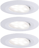 Paulmann LED inbouwlamp voor badkamer Set van 3 stuks Wit (mat)