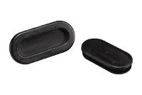 PB Fastener 1097 01 Slobgat Klem Ø (max.): 21 Mm Plaatdikte (max.): 2.5 Mm PVC Zwart 1 stuk(s)