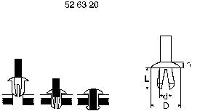 PB Fastener 301 1911 001 Splijtnagel Schachtdiameter 5.5 Mm Zwart 1 stuk(s)