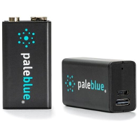 Paleblue 9V (USB C) Oplaadbare batterij, 2 stuks