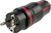 PCE 05721 sr Stekker met randaarde 250 V Zwart/rood IP54