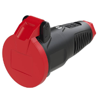 PCE 2412 srcw Koppeling met randaarde Rubber, Kunststof 230 V Zwart, Rood IP54