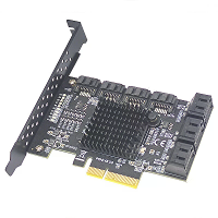 PCIe naar SATA3.0 Uitbreidingskaart 10 poorten 6Gbps PCI E3.0 4X interface ASM1166 hot swap voor PC opslagupgrade Win10