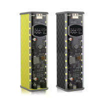 PD 65W Super Snelle Opladen Transparante Powerbank Case Lassenloze 8 Cel 18650 Batterij Doos DC Voltage Verstelbaar USB