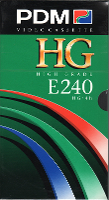 PDM VHS videoband E240 High Grade 1 band Dolby Surround
