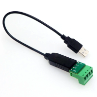 Peacefair USB naar RS485 Converter Waterdichte Roestvrijstalen Seriële Adapterkabel ondersteunt 115200 BaudRATE voor WIN