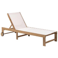 PEDESINA   Ligstoel   Beige   Gecertificeerd acaciahout