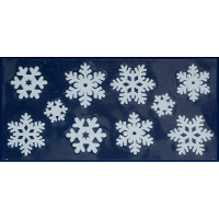 Kerst raamstickers   sneeuwvlokken   wit   23 x 49 cm   raamversiering